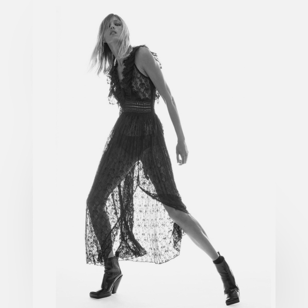 Zara Maxi Lace Dress Size M